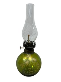 Small Loetz Art Glass Oil Lamp
