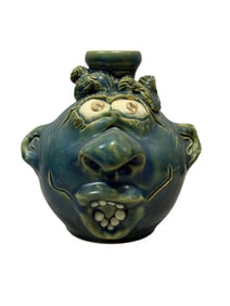 Signed Anna King 2007 Pottery Face Jug