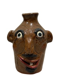 Signed Dolly Kogan Pottery Face Jug