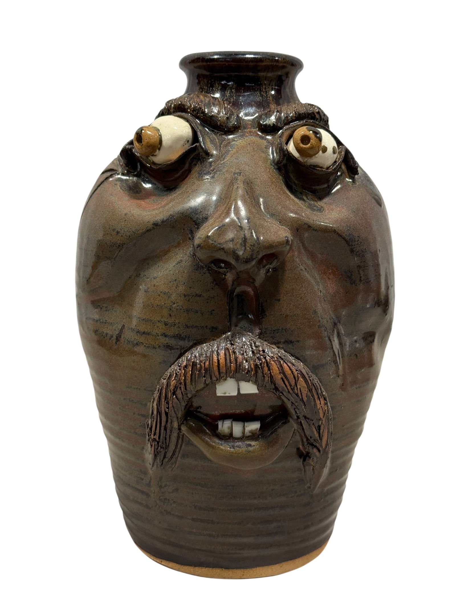 Signed Skip Staab Pottery Face Jug (1 of 7)