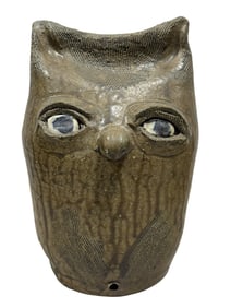 Signed Grace Nell Hewell 2004 Pottery Owl