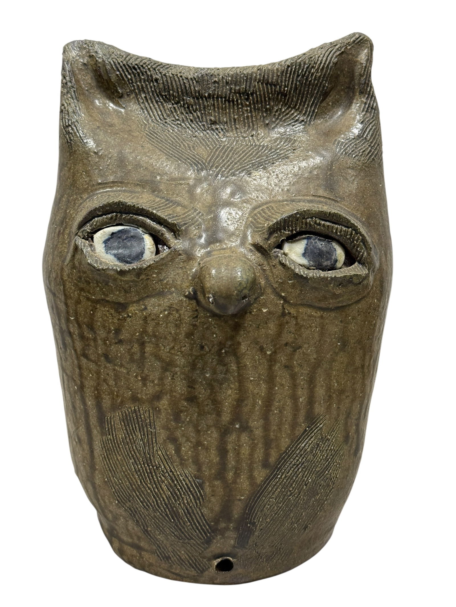 Signed Grace Nell Hewell 2004 Pottery Owl (1 of 7)