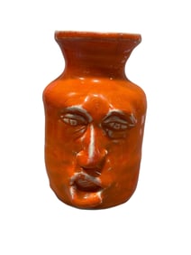 Signed Roy Clark Sams Pottery Face Vase