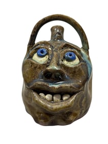 Signed Tim Flinn 2005 Pottery Face Jug