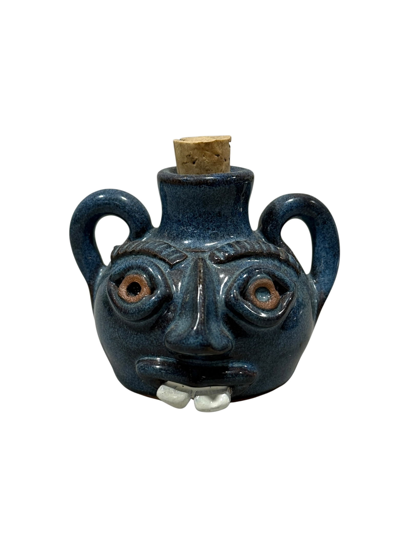 Signed Owen Frayar Mini Pottery Face Jug (1 of 7)