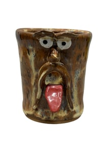Folk Art Pottery Face Mug