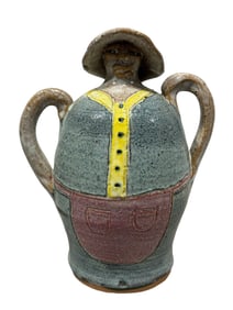 Signed Anita Meaders Pottery Farmer Figure