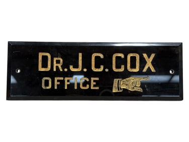 Antique "Dr. J.C. Cox" Office Sign