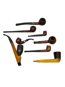 Group of 8 Assorted Vintage & Antique Pipes
