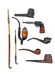 Group of 8 Assorted Vintage & Antique Pipes