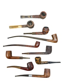 Group of 10 Antique Briarwood Pipes