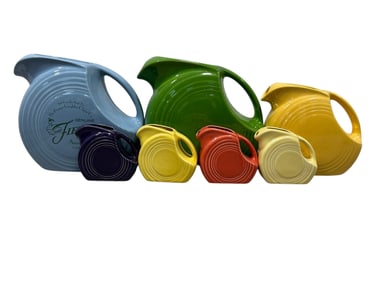 Group of 7 Fiestaware Pitchers