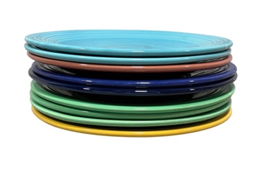 Group of 9 Fiestaware Plates