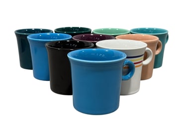 Group of 10 Fiestaware Coffee Cups