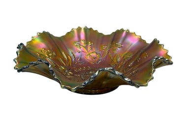 RARE Northwood "Good Luck" Aqua Bowl