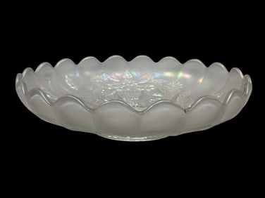 Northwood "Peacock & Urn" White Ice Cream Bowl