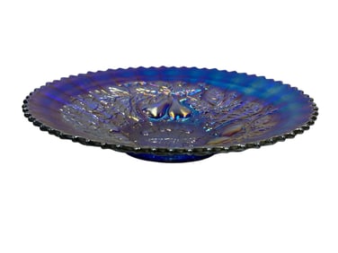 Northwood 3 Fruits Stippled electric Blue Plate