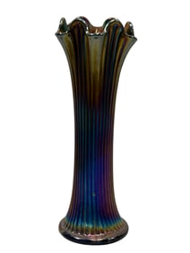 Northwood Thin RIB Electric Blue Vase