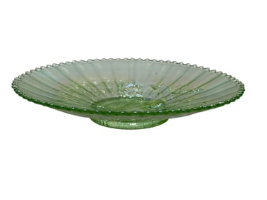 Northwood Peacock on Fence Ice Green Plate
