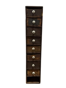 Primitive 8 Drawer Spice Cabinet