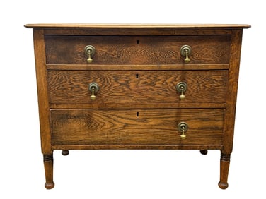 Antique Oak 3 Drawer Chest
