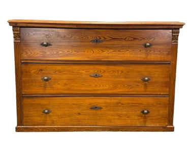 Heart Pine 3 Drawer Chest