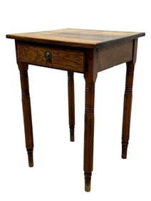 Antique Oak Side Table w/ Drawer