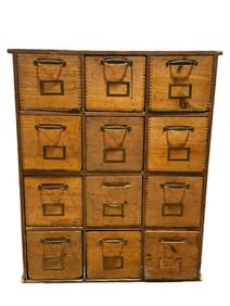 Antique 12 Drawer File Cabinet