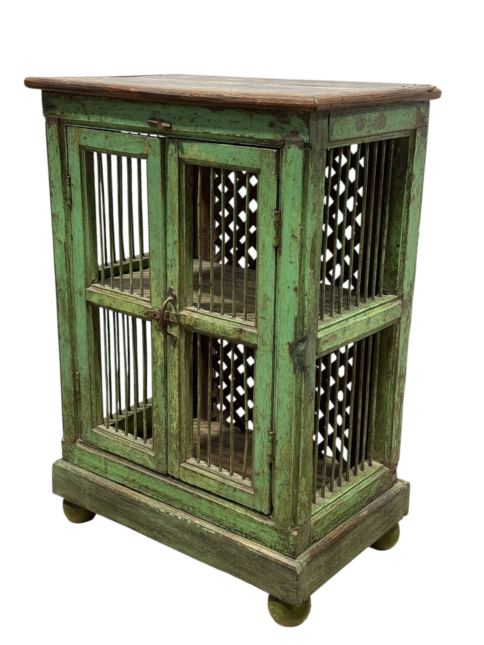 Primitive Painted Green Cabinet (1 of 11)