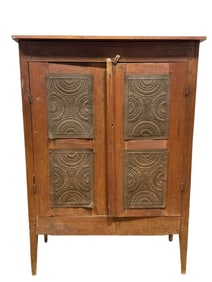Primitive Pie Safe w/ Punched Tin