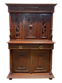 Antique French Renaissance Revival Style Carved Buffet