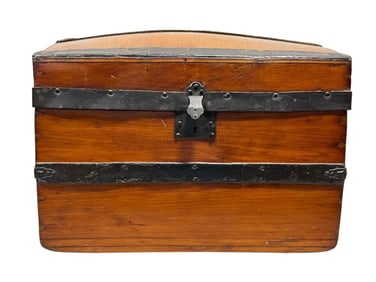 Antique Dome Top Doll Trunk