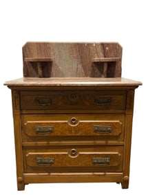 Antique Marble Top Eastlake Wash Stand
