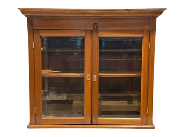 Antique Walnut Display Cabinet