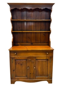 Vintage Pine Stepback Hutch
