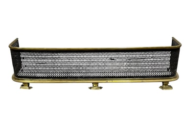 Antique Brass & Pierced Steel Fire Fender