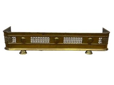 Antique Pierced Brass Fire Fender