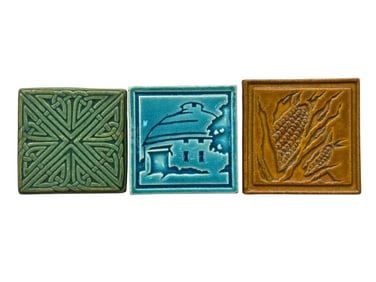 Group of 3 Motawi Tileworks Ann Arbor, MI Tiles