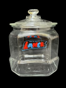 Small Glass Lance Jar w/ Lid