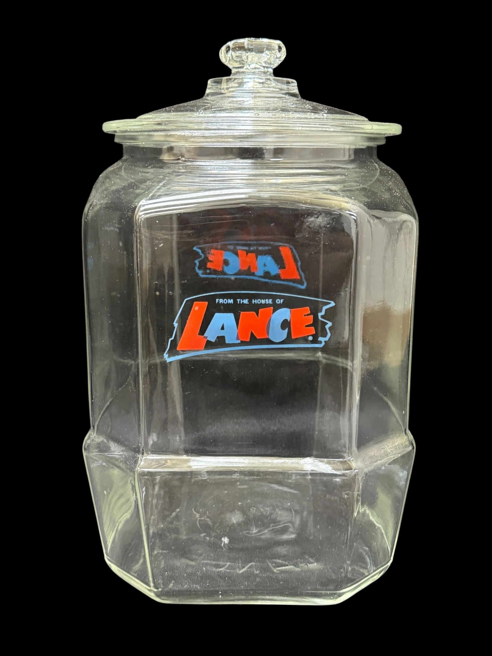 Large Glass Lance Jar w/ Lid (1 of 5)