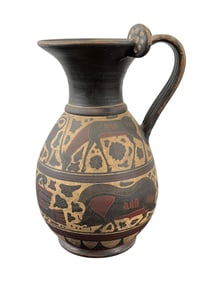 Corinthian Ancient Greek Style Pottery Water Vessel