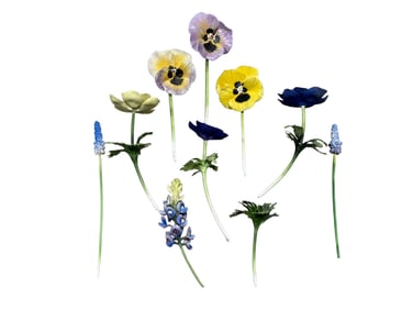 Group of 10 Boehm Porcelain Flowers