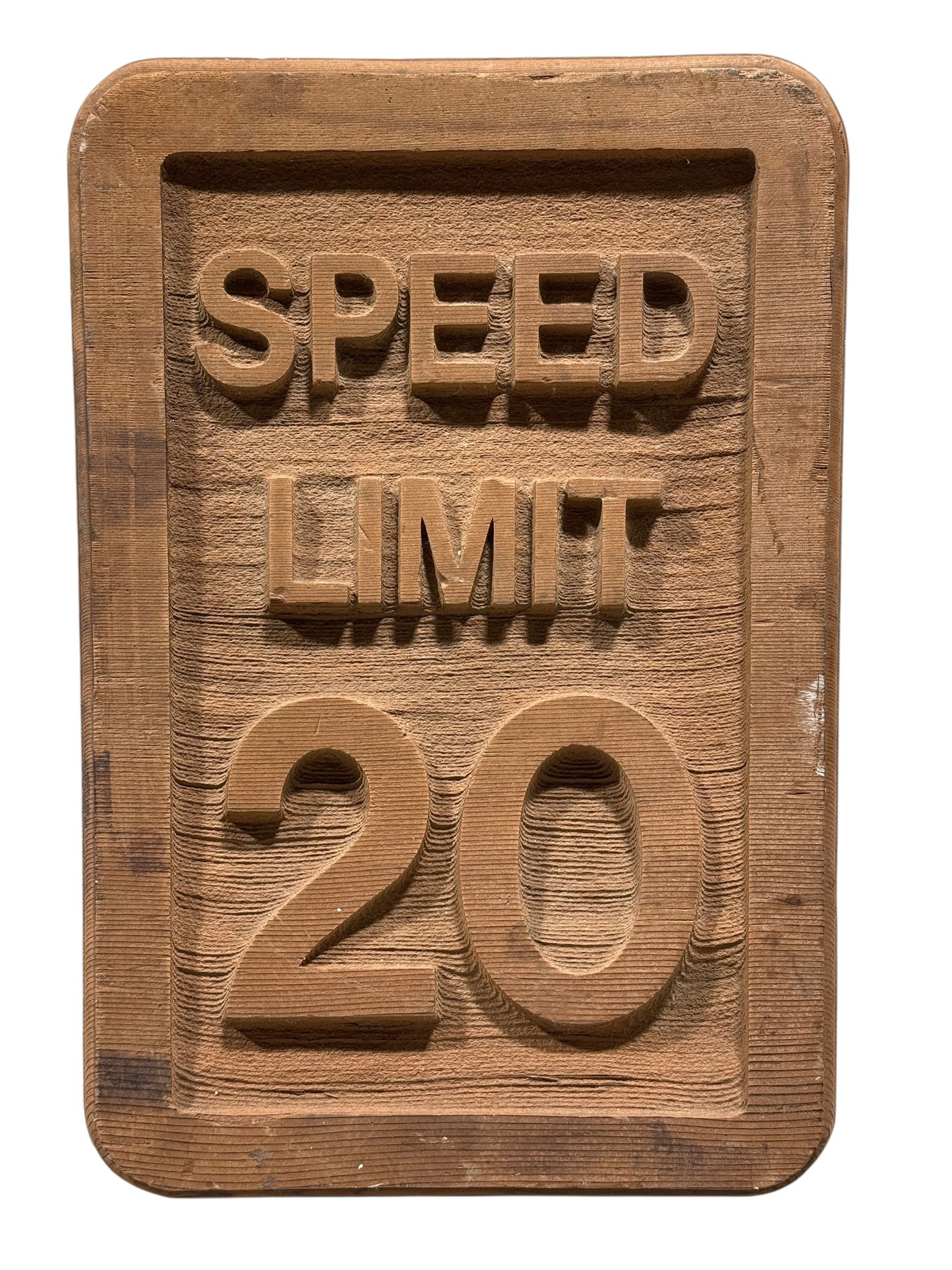 Vintage Wood 20MPH Speed Limit Sign (1 of 5)