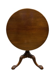 20th C. Burton Ching Ltd. Mahogany Tilt Top Table