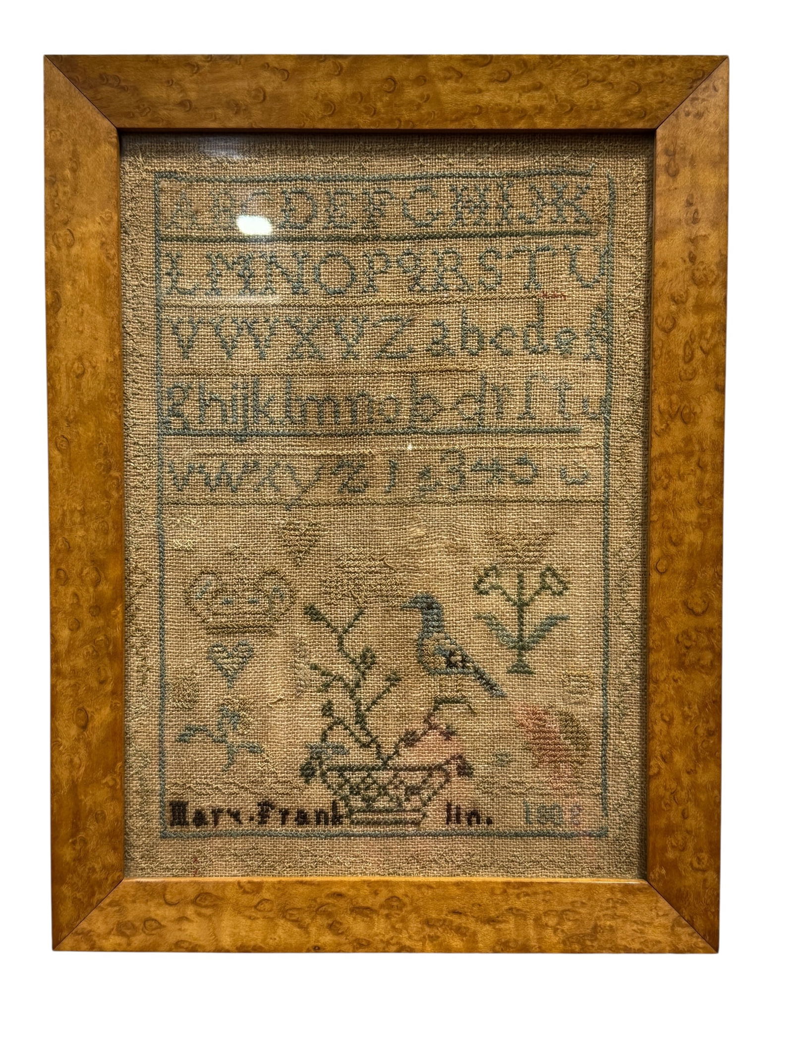 Framed 1808 Needlepoint Sampler by Mary Frank (1 of 4)