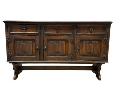 Antique Mission Oak Revival Style Buffet