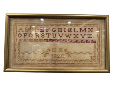 Framed 1820 Needlepoint Sampler
