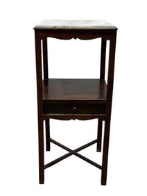 Antique Marble Top Stand w/ Drawer