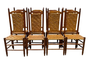 Set of 8 Old Hickory Chairs