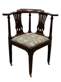 Antique Mahogany Chippendale Corner Chair